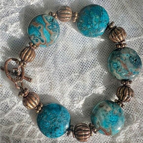 Vintage 90’s Agate Bead Bracelet - Picture 7 of 11